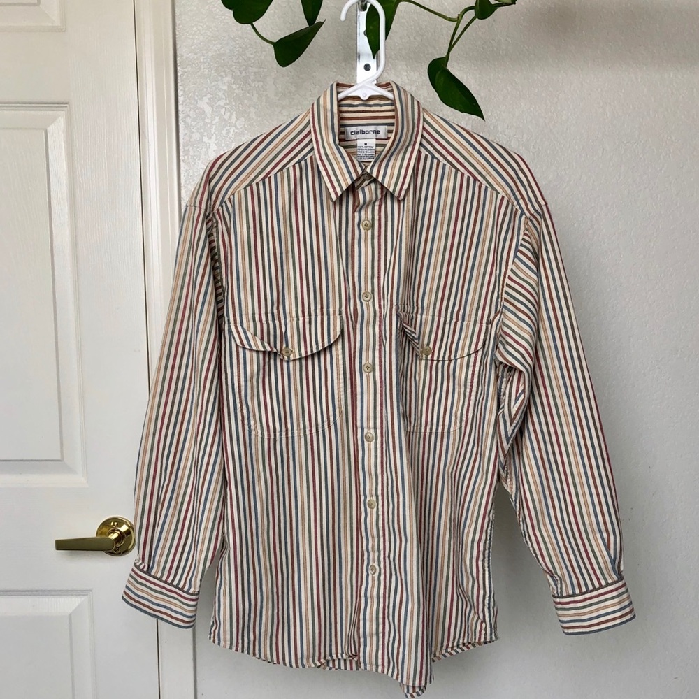 Vintage Claiborne Men’s Striped Button Up